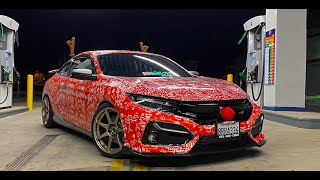 CHRISTMAS WRAPPING MY CAR! | 10th Gen Civic Si
