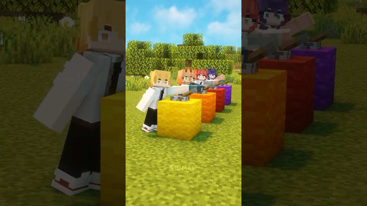 IRIS OUTブロックチャレンジ 【マインクラフト】#shorts #チェンソーマン #ChainsawMan #IRISOUT