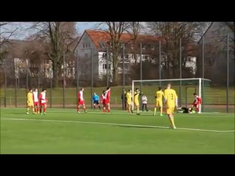 Winston Boulton goalkeeper saves against Niederwenigern