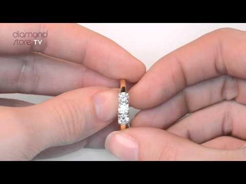 FT23 97A - Chloe 18K Gold 3 Stone 0.75CT Diamond Ring