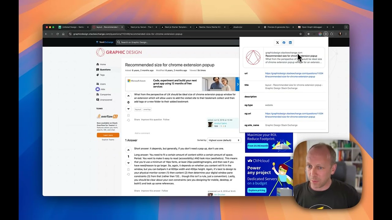Open graph debugger chrome extenstion demo