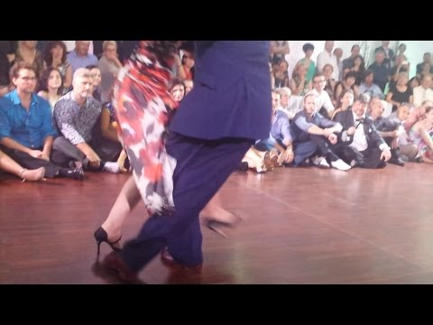  Fabian Peralta  and  Josefina Bermudez Avila  are  dancing  to  "  Trago Amargo  "  by  Juan D'Arienzo  at  Łódź Tango Salon Festival  in  2016