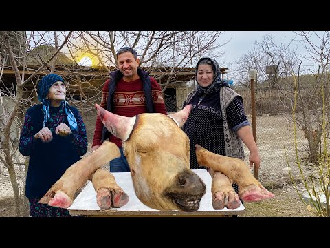 Traditional Azerbaijani Foods | Country Life Vlog Azerbaijani Family (Baklava, Khash, Cakes)