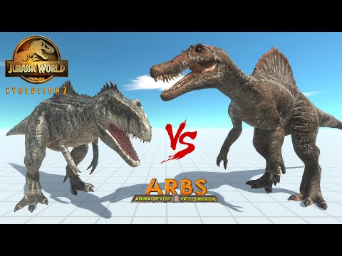 GIGA (JWE2) vs SPINOSAURUS (JP3) - Animal Revolt Battle Simulator
