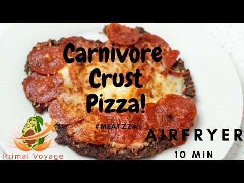 Carnivore/Keto pizza crust in the air fryer in under 10 minutes.