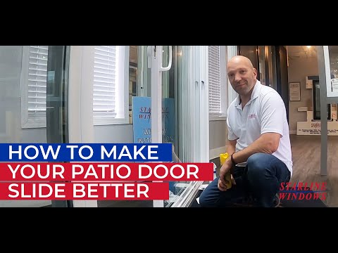 Part of a video titled HOW TO MAKE YOUR PATIO DOOR SLIDE BETTER - YouTube