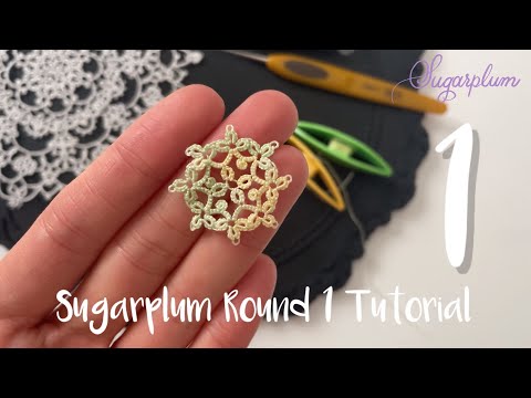 Tatting Tutorial for “Tiny Frozen Water Snowflake ” without bead designed by LillianTatLace