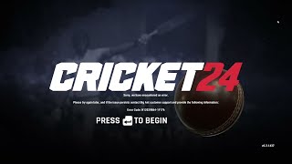 Cricket 24 - Login Error