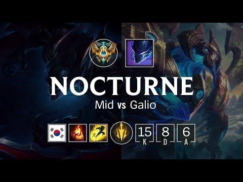 Nocturne Mid vs Galio - KR Challenger Patch 8.21