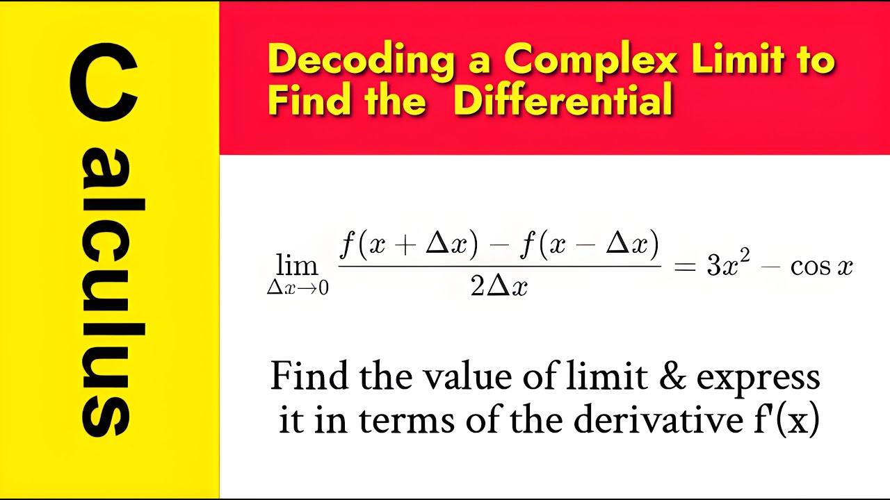 [Final exam-level questions]: Decoding a Complex Limit to Find the  Differential [Derivative]