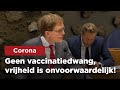 Zo werkt de coronazwendel van De Jonge! Van Houwelingen (FVD) legt uit