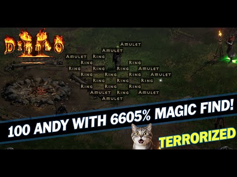 100 Terrorized Andariel Runs with 6605% Magic Find! - Diablo 2 resurrected #gaming #diablo2