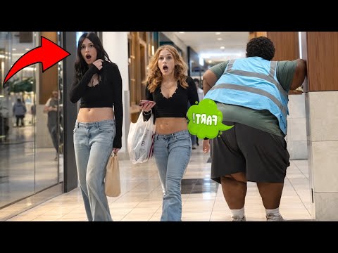 Fat Guy Farts On Girls At The Mall!!! (Wet Bean Burrito Farts)