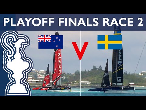 35th America's Cup LV Playoff Finals NZL vs. SWE Race 2 | AMERICA'S CUP