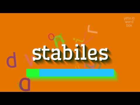 How to say "stabiles"! (High Quality Voices)