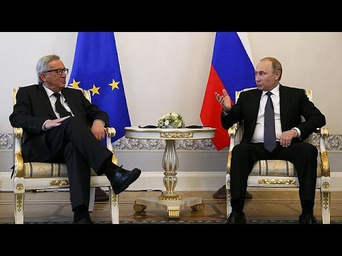 Putin und Juncker in St. Petersburg: EU und Russland signalisieren Gesprächsbereitschaft