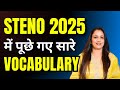 Vocabulary Asked In STENO Exam 2025 Synonyms Antonyms Idioms One Word English With Rani Ma Am