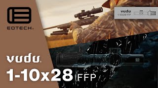 Video: EOTech Vudu 1-10x28 FFP Belyst SR-5 MRAD DB Kikarsikte