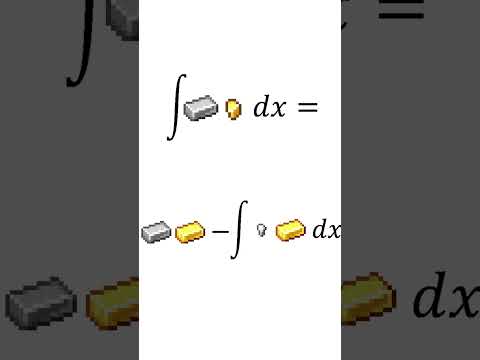 Integration by parts 😮. #maths #minecraft #calculus #apcalculus #ibdp