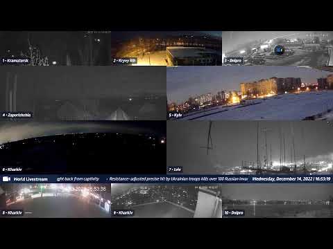 Live views from Ukraine 12/14/2022 A - Kramatorsk, Kharkiv, Kyiv, Zaporizhzhia and other cities