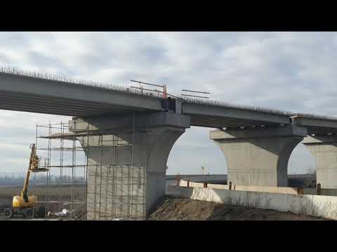 Pasaj DN7 peste noua magistrală feroviară Simeria- Gurasada zona Ilia jud.Hunedoara 05.12.2021