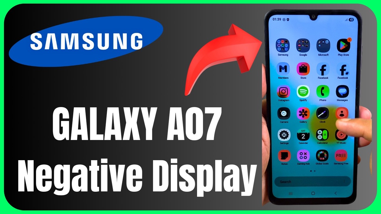 🖤 How to Fix Negative Display Issue on Samsung Galaxy A07 😱📱