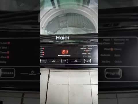 E1 resolve in Haier fully automatic washing machine HWM 120-1789