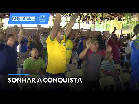 Acolhidos da Fazenda da Esperança acompanham jogo contra o Japão