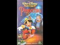 Opening To Pinocchio UK VHS 2000