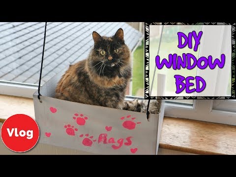 How To Make A DIY Cat Window Bed! Fun And Easy Homemade Craft Idea - Make Your Cat More Comfortable!