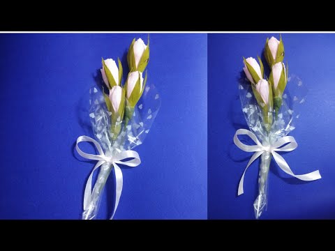 How to make Rose Bud / Crepe Paper