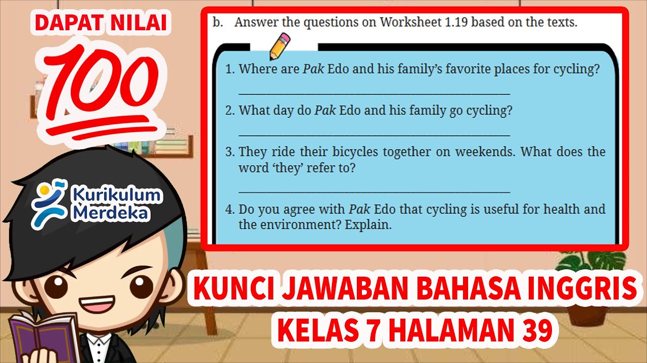 Kunci Jawaban Bahasa Inggris Kelas 7 Halaman 39 Kurikulum Merdeka