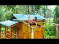 3 Months Start To Finish Alone Building A Log Cabin - TIMELAPSE Build Wooden House