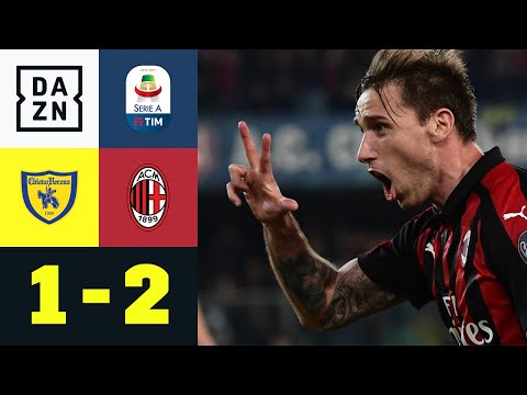 Lucas Biglia mit Zauber-Freistoß: Chievo Verona - AC Mailand 1:2 | Serie A | DAZN Highlights