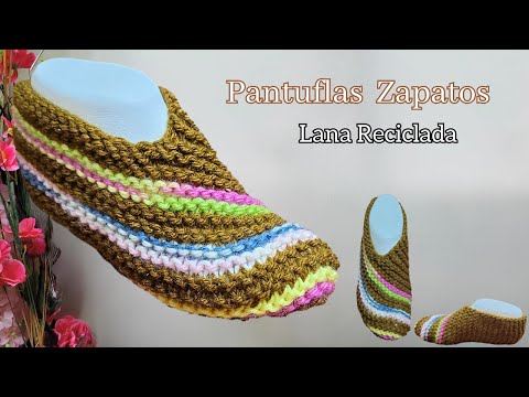 Magic shoes made from leftover wool | Practical and easy-to-knit slippers