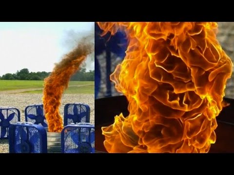 Fire Tornado in Slow Motion 4K