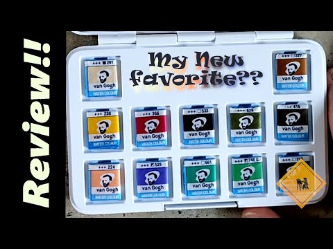 Trying Van Gogh Watercolors- (Muted Color Pocket Box) for the First Time!