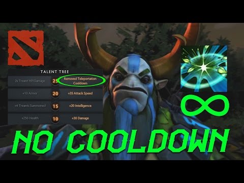 REMOVED TELEPORTATION COOLDOWN! Level 25 TALENT TREE Nature's Prophet | DOTA 2 | Patch 7.06