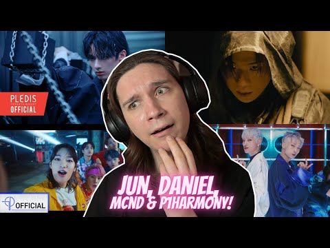DANCER REACTS TO K-POP | JUN, KANG DANIEL, MCND & P1HARMONY MVs & Dance Practices [Finally Friday]