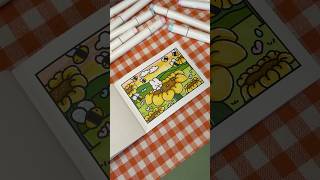satisfying coloring janine lana's whimsy days mini coloring book 🍂🌻 #colorwithme #asmrcoloring
