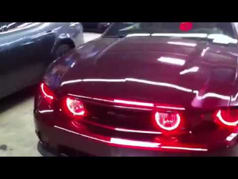 ORACLE Red SMD Halos Installed on Shaq's 2011 Mustang by Advanced Automotive Concepts