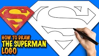 How to draw the Superman Logo - Easy step-by-step drawing tutorial
