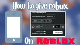 How give robux to your friend on Roblox using Android