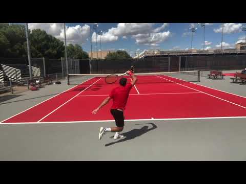 Jacob Brumm (ATP 1000) vs Franco Ribero (ATP 1300) Court Level Practice Points Lubbock 15k Futures