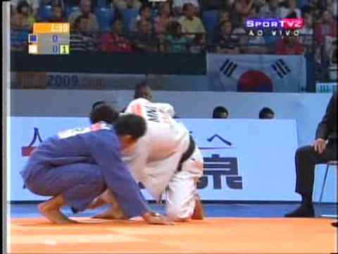 Mundial de Judo Rotterdam 2009   Jae Bum Kim KOR vs  Srdan Mrvaljevic MNE