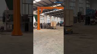 360° Rotation in Action: Pillar Jib Crane for Effortless Lifting!  #shorts