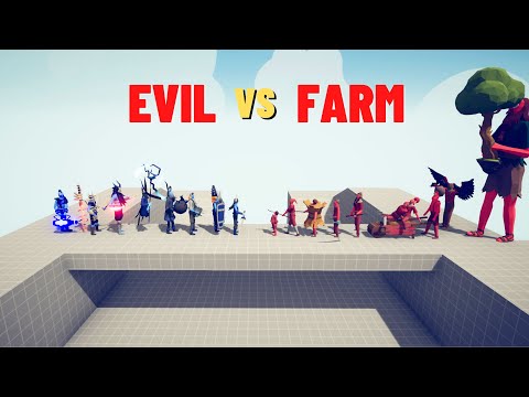 EVIL TEAM vs FARM TEAM - Factions Tournament - Totally Accurate Battle Simulator TABS