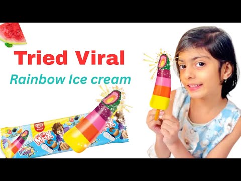 Tried the viral Rainbow Ice cream 🌈 in Abu dhabi 🇦🇪