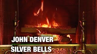 John Denver - Silver Bells (Christmas Songs - Yule Log)