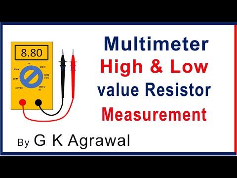 Use of Multimeter - high & low value resistor check Video